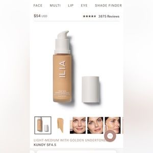 New in box ilia true skin serum foundation sf 4.5